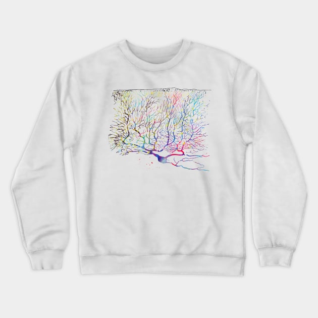 Purkinje Neuron Crewneck Sweatshirt by erzebeth